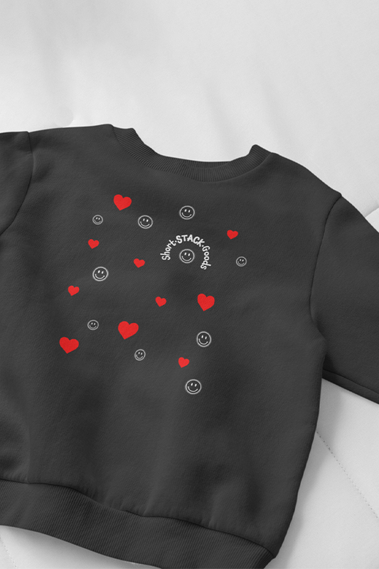 Smiles and Hearts Pullover | Black