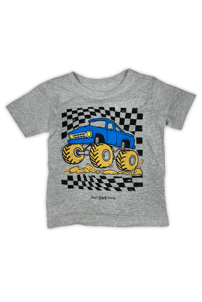 Monster Truck Heather Grey Tee