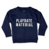 Playdate Material Sweatshirt white print on navy