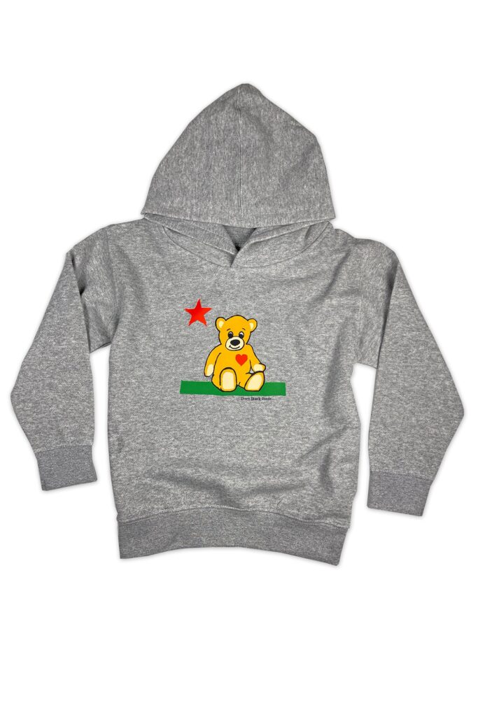 Teddy Hoodie on heather grey