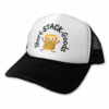 Shortie logo on black and white foam trucker hat